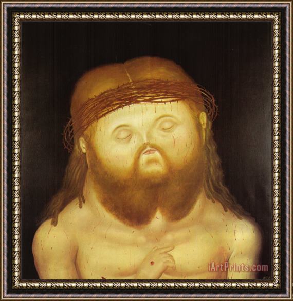 fernando botero Head of Christ Framed Painting
