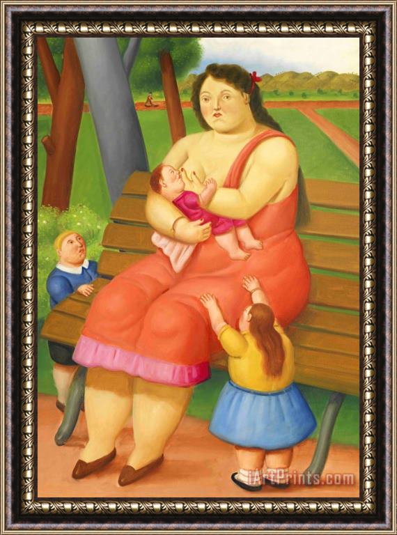 Fernando Botero Maternity, 2011 Framed Print