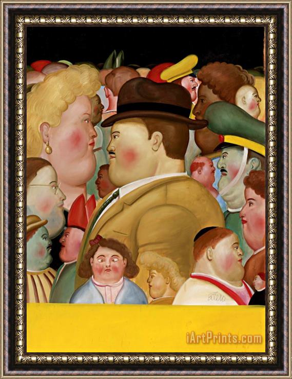Fernando Botero Personnages De Theatre Framed Print