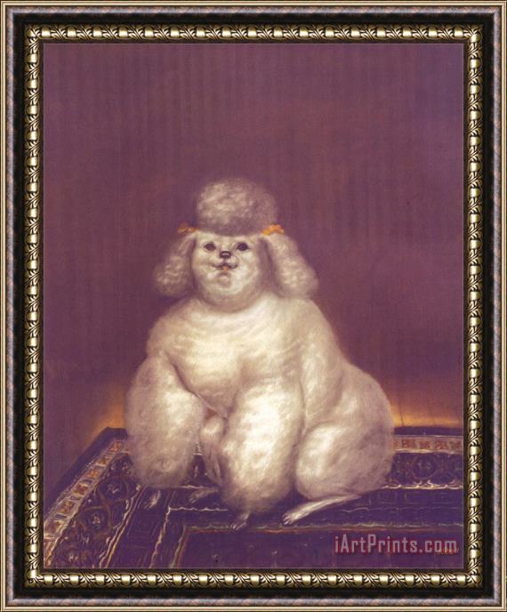 fernando botero Poodle Framed Painting