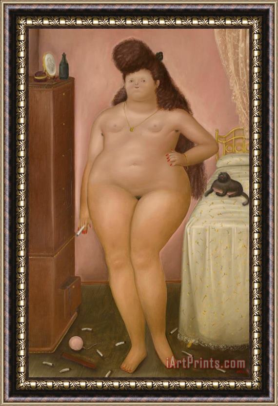 Fernando Botero Rosalba Framed Painting