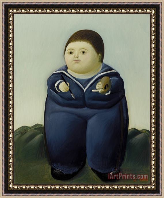 Fernando Botero Self Portrait at The Age of Four, 1966 Framed Print