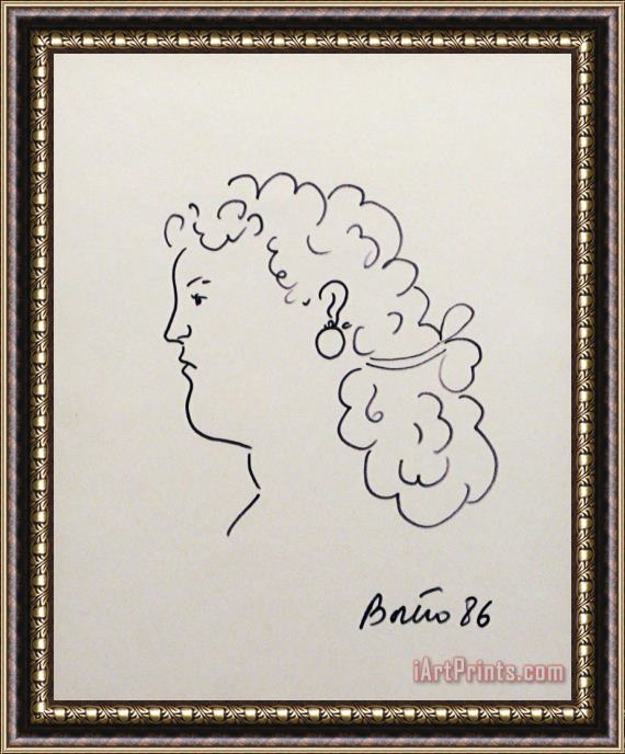 Fernando Botero Sin Titulo, 1986 Framed Painting