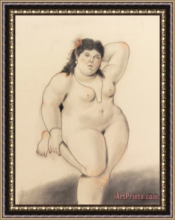 Fernando Botero Standing Nude, 1993 Framed Print