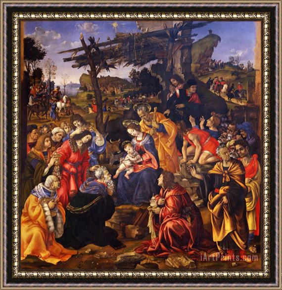 Filippino Lippi Adorazione Dei Magi Framed Print