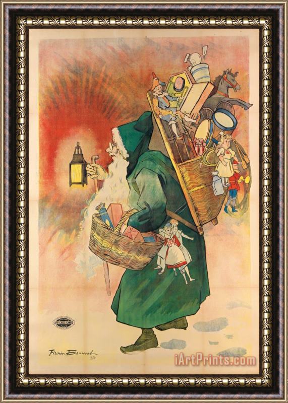 Firmin Bouisset Father Christmas Framed Print