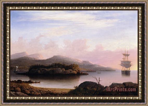 Fitz Henry Lane Off Mount Desert Island Framed Print