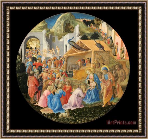 Fra Angelico and Fra Filippo Lippi The Adoration of The Magi Framed Painting