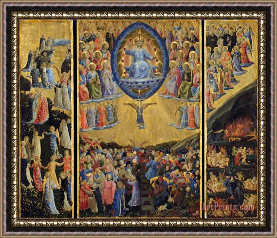 Fra Angelico The Last Judgement (winged Altar) Framed Painting