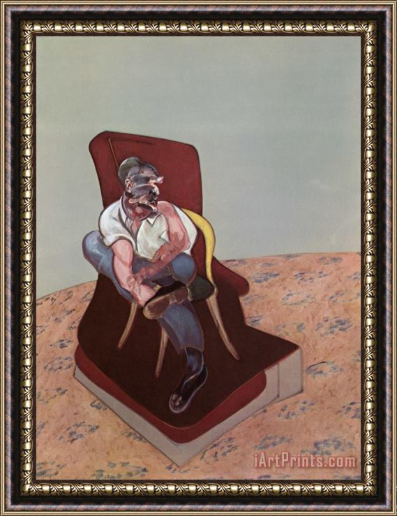 Francis Bacon Lithograph 'lucian Freud', 1966 Framed Print