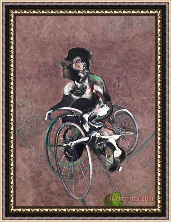 Francis Bacon Portrait of George Dyer Riding a Bicycle, 1966 Framed Painting