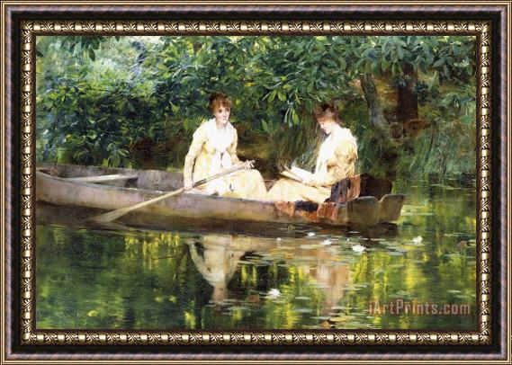 Francis Coates Jones Women in a Rowboat Framed Painting