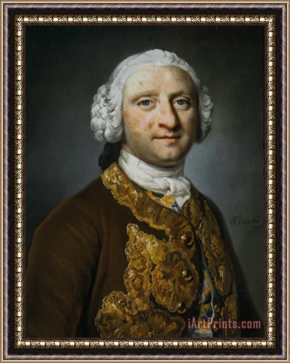 Francis Cotes Portrait of a Gentleman Framed Painting