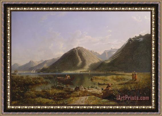 Francis Danby End of Lake Geneva Framed Painting