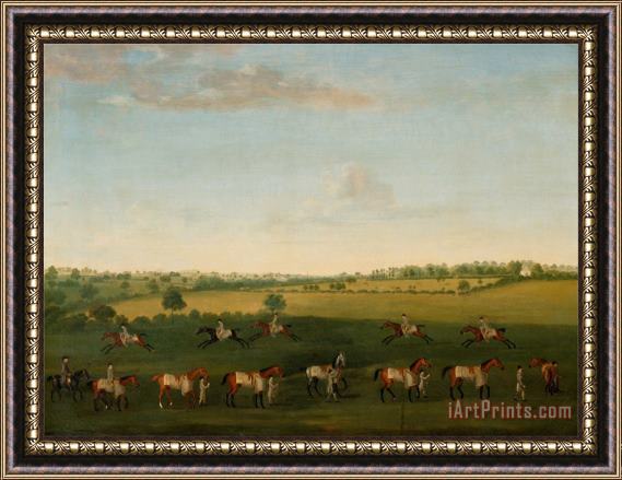 Francis Sartorius Sir Charles Warre Malet's String of Racehorses at Exercise Framed Painting