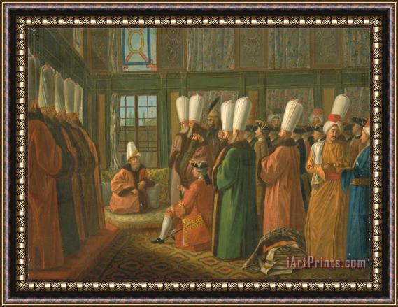 Francis Smith The Grand Vizier Giving Audience to The English Ambassador Framed Painting