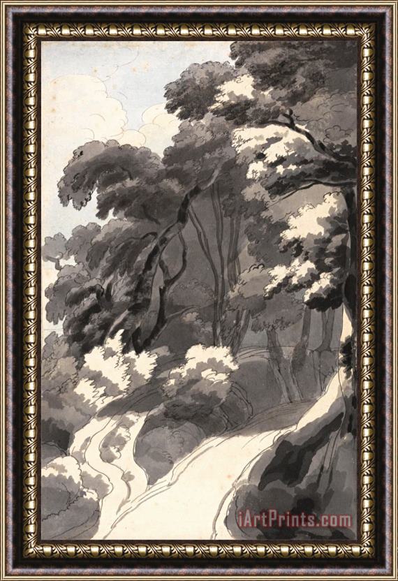 Francis Swaine The Chestnut Grove, Near Rocca Del Papa Near Lake Albano Framed Print