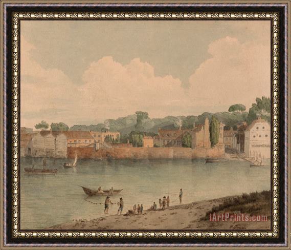 Francis Swaine Vauxhall Stairs, From Millbank, July 5, 1797 Framed Print