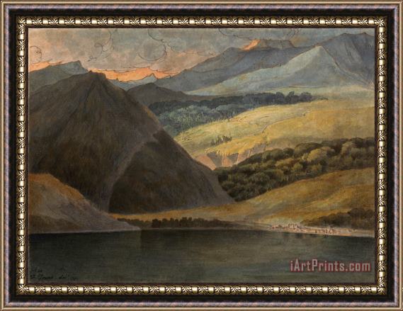 Francis Swaine View on Lake Maggiore at Evening Framed Print