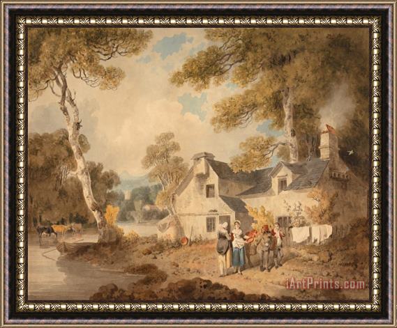 Francis Wheatley Traveling Potter Outside a Cottage Framed Print