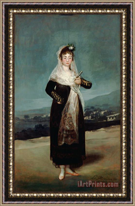 Francisco De Goya Portrait of The Marquesa De Santiago Framed Print