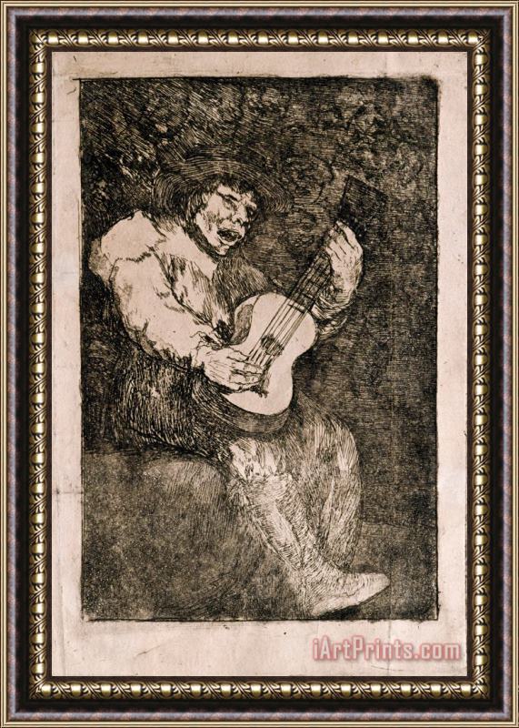 Francisco De Goya The Blind Singer Framed Print