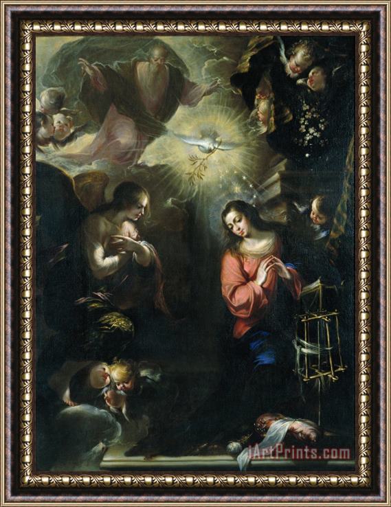 Francisco De Solis Annunciation Framed Painting