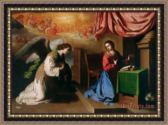 Francisco de Zurbaran The Annunciation Framed Painting