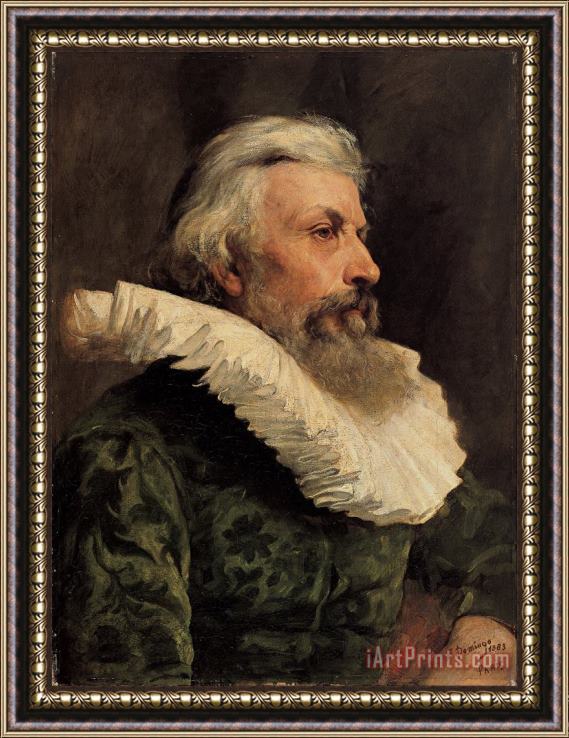 Francisco Domingo Marques Head of a Gentleman Framed Print