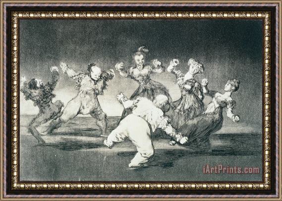 Francisco Jose Goya Y Lucientes Disparate Alegre (merry Folly) Framed Painting
