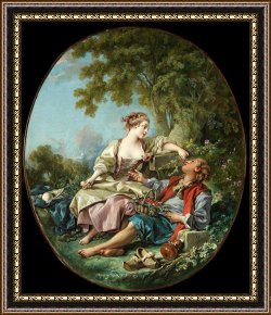 The Beautiful Kitchen Maid by Francois Boucher - Oil Painting Reproduction