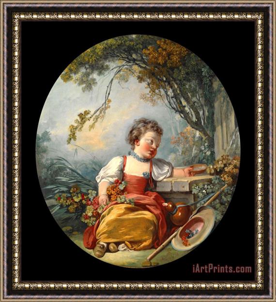 Francois Boucher The Little Pilgrim Framed Painting