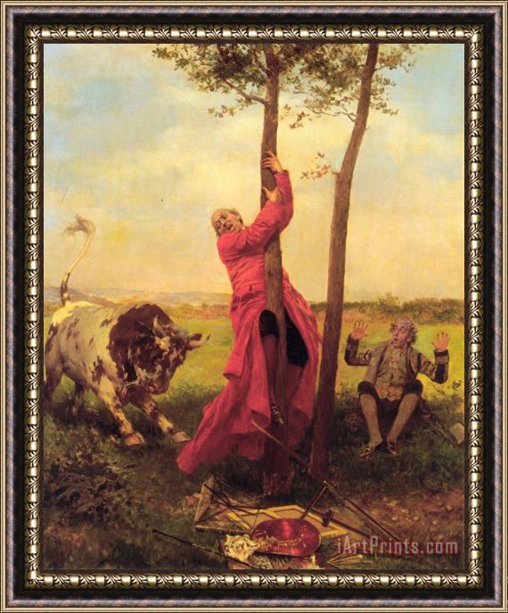 Francois Brunery Up a Tree Framed Painting