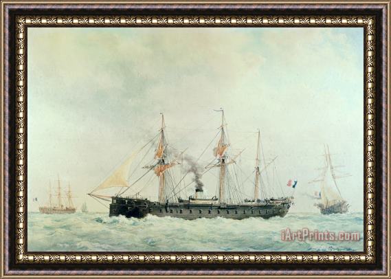 Francois Geoffroy Roux The French Battleship Framed Print