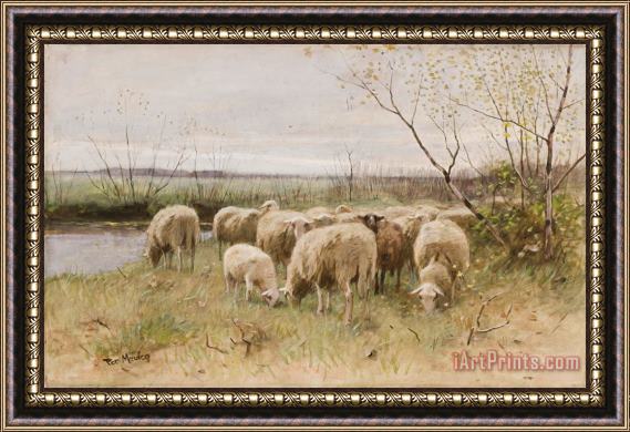 Francois Pieter ter Meulen Sheep Framed Painting
