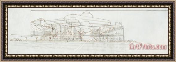 Frank Lloyd Wright S. C. Johnson Co., Racine, Wi Framed Painting