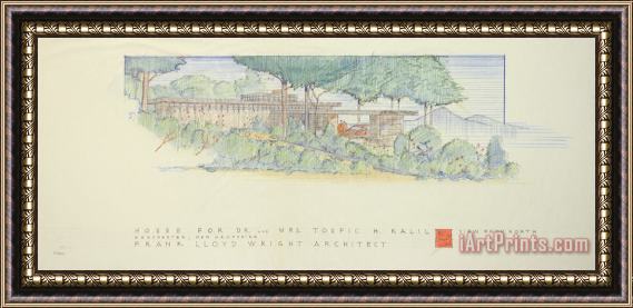 Frank Lloyd Wright Toufic Kalil House Framed Print