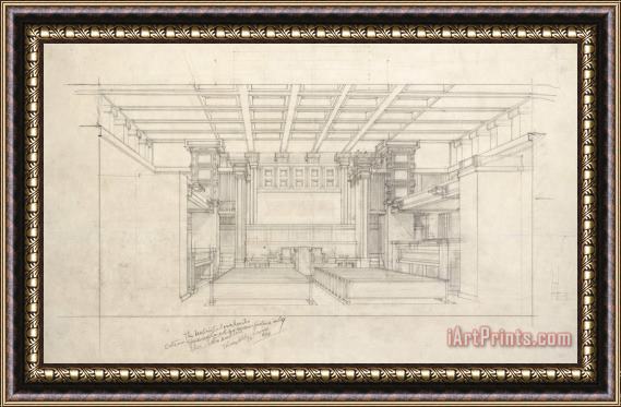 Frank Lloyd Wright Unity Temple, Oak Park, Il Framed Print