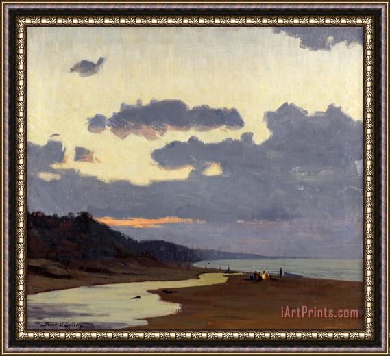 Frank V. Dudley A Stormy Evening Framed Painting