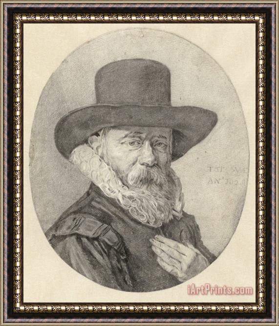 Frans Hals Portret Van Een Man, Wellicht Theodorus Schrevelius Framed Print