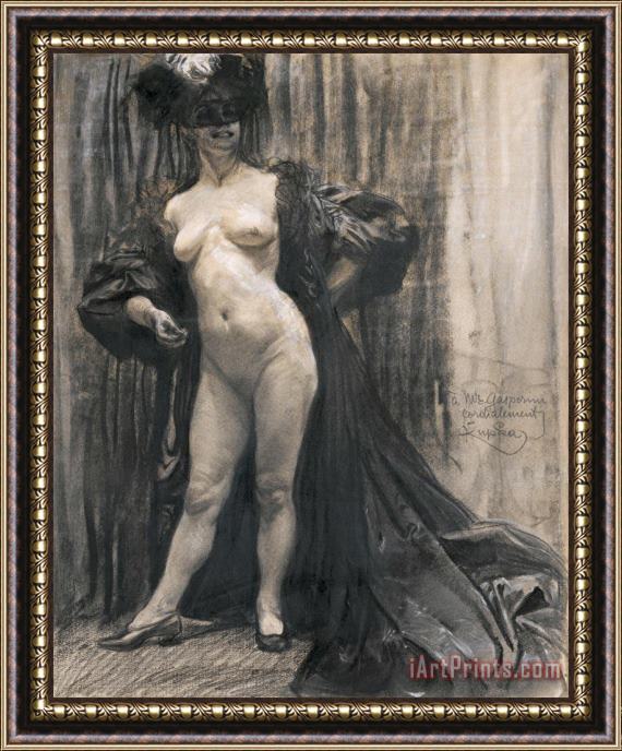 Frantisek Kupka Femme Denudee Dans Un Interieur Framed Painting
