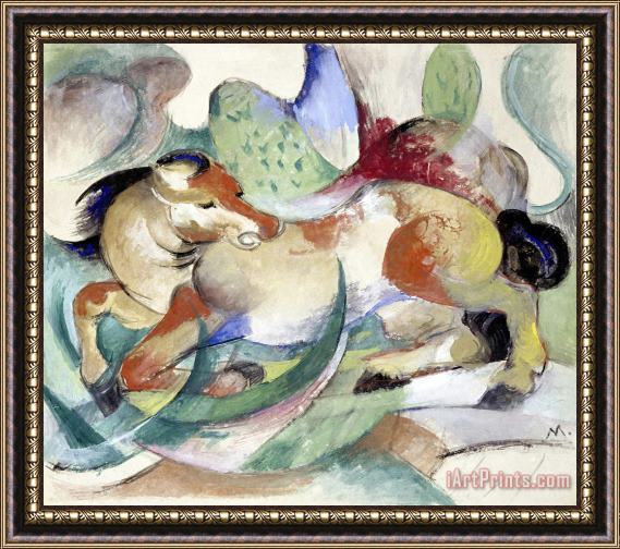 Franz Marc Jumping Horse Framed Print