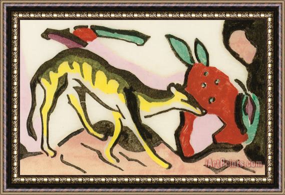 Franz Marc Mythical Animal Framed Print