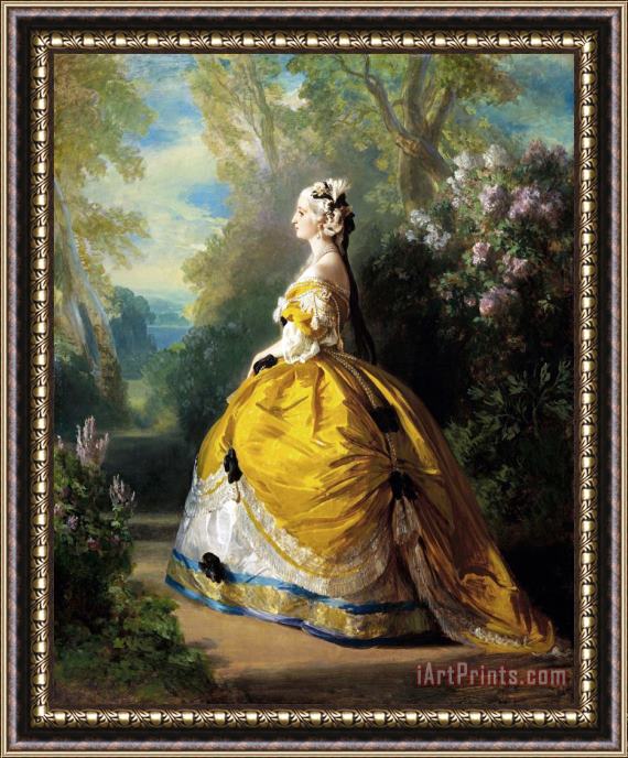 Franz Xaver Winterhalter The Empress Eugenie (eugenie De Montijo) Framed Painting