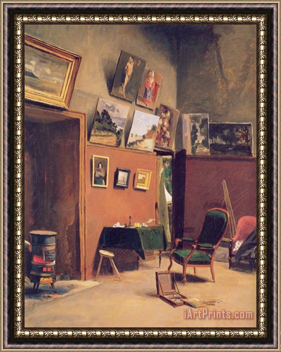 Frederic Bazille Studio in The Rue De Furstenberg Framed Painting