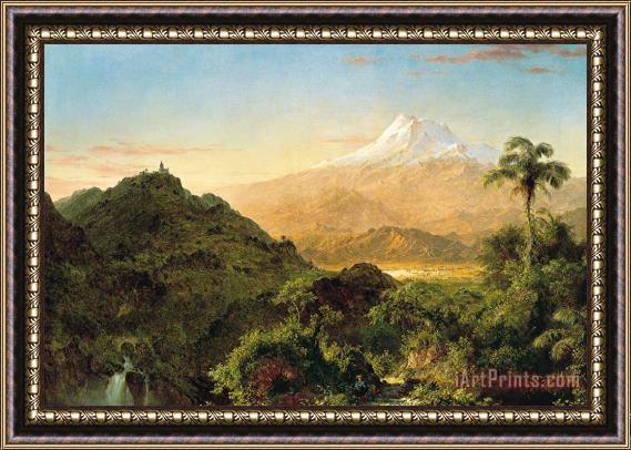 Frederic Edwin Church South American Landscape Framed Painting