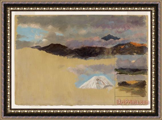 Frederic Edwin Church Studies of Mount Chimborazo, Ecuador Framed Print