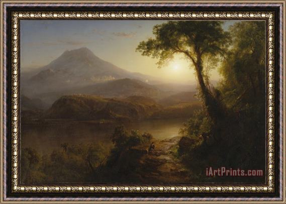 Frederic Edwin Church Tropical Scenery Framed Painting