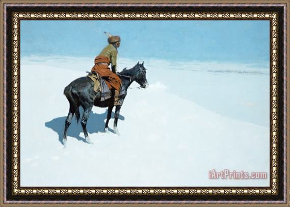 Frederic Remington The Scout Friends or Foes Framed Print