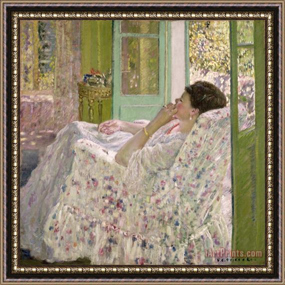 Frederick Carl Frieseke Afternoon - Yellow Room Framed Painting